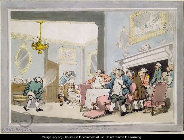 The Disappointed Epicures, pub. by William Holland, 1790 - Thomas Rowlandson