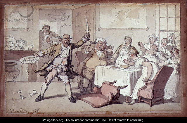 Madness at the Dinner Table, 1816 - Thomas Rowlandson