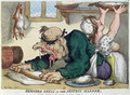 Dinners Drest in the Neatest Manner, satirical cartoon on culinary hygiene - Thomas Rowlandson