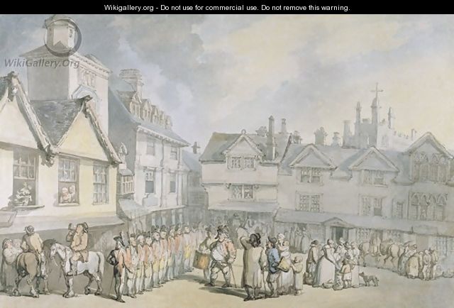 A Review in a Market Place, c.1790 - Thomas Rowlandson