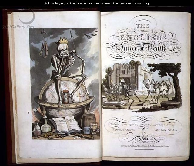 Title page from The English Dance of Death, pub. by R. Ackermann, 1816 - Thomas Rowlandson
