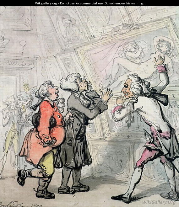 Englishmen Viewing Pictures on the Grand Tour, 1790 - Thomas Rowlandson