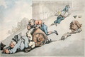 The Circus Hill, Matthew Brambles Overturn, from Scenes at Bath - Thomas Rowlandson