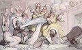 Lady with her Wig on Fire - Thomas Rowlandson