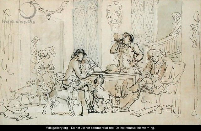 Breakfast before the Hunt, c.1785-90 - Thomas Rowlandson