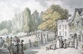 A House with Figures, Formerly Known as The Green, Richmond - Thomas Rowlandson