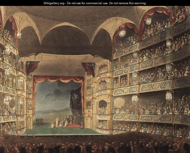 Interior of Drury Lane Theatre, 1808 - & Pugin, A.C. Rowlandson, T.