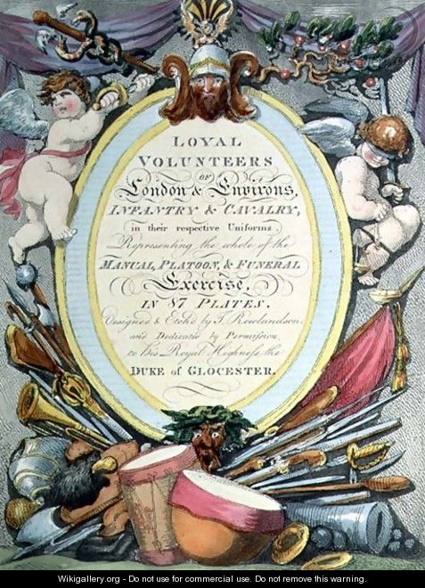 Loyal Volunteers of London, title page - Thomas Rowlandson