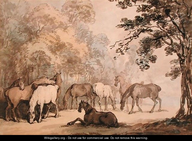 The Stud Farm, 1786 - Thomas Rowlandson - WikiGallery.org, the largest ...
