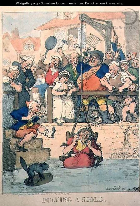 Ducking a Scold, 1812 - Thomas Rowlandson
