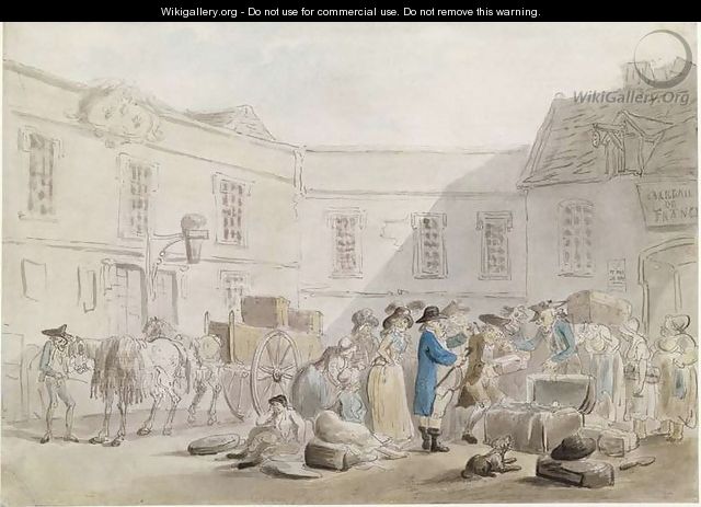 The Customs House at Boulogne - Thomas Rowlandson