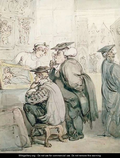 The Lounge at the Old Print Shop, Oxford - Thomas Rowlandson