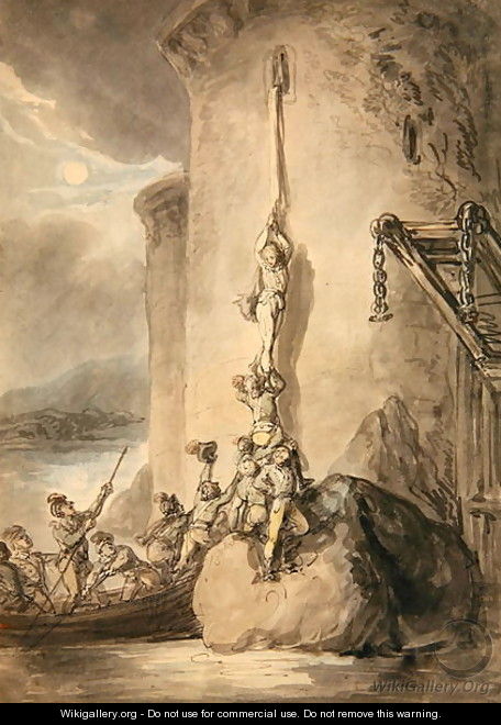 A Military Escapade, c.1794 - Thomas Rowlandson