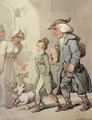 The Bear and Bear Leader - passing the Hotel dAngleterre, 1776 - Thomas Rowlandson