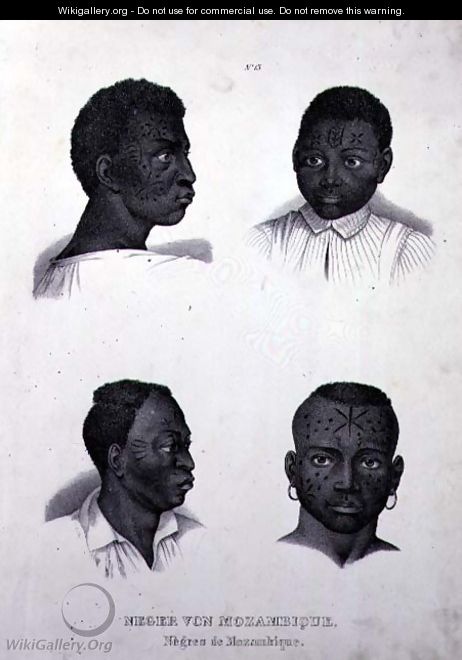 Negroes of Mozambique, c.1850 - (after) Rugendas, Johann Moritz