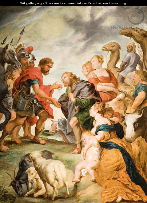 The Meeting of Esau and Jacob - (after) Rubens, Peter Paul