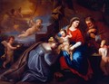 The Mystic Marriage of St. Catherine in a Giordano Composition - (follower of) Rubens, Peter Paul