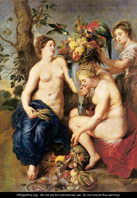 Ceres with Two Nymphs, c.1624 - and Snyders, F. Rubens, Peter Paul