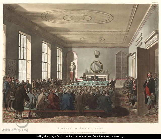 Society of Agriculture, from Ackermanns Microcosm of London, engraved by Joseph Constantine Stadler fl.1780-1812 1809 - & Pugin, A.C. Rowlandson, T.
