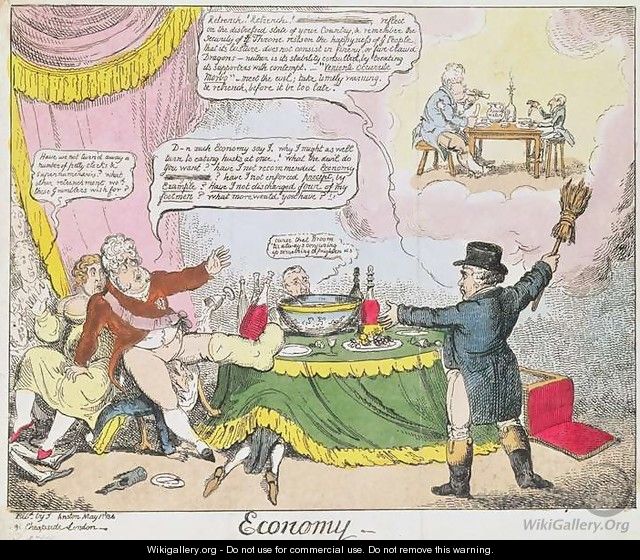 Economy, published by Johnston, London, May 1816 - (after) Rowlandson, Thomas