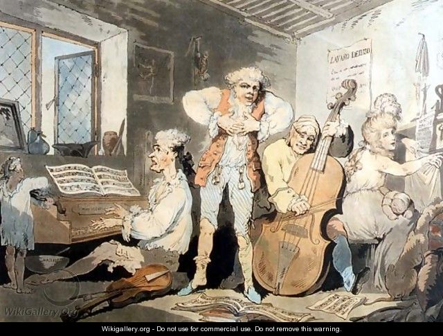 An Italian Family, engraved by Samuel Alken 1756-1815, 1785 - (after) Rowlandson, Thomas