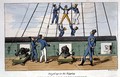 Seized up in the Rigging, plate from The Adventures of Johnny Newcome in the Navy by John Mitford 1782-1831 engraved by W. Read, 1818 - (after) Rowlandson, Thomas