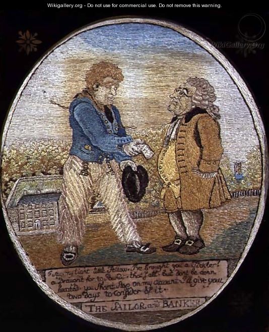 The Sailor and Banker, after a caricature pub. 1799 - (after) Rowlandson,T. and Woodward,G.M.