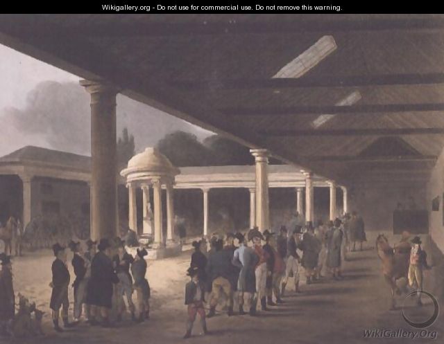 Tattersalls Horse Repository from Ackermanns Microcosm of London - & Pugin, A.C. Rowlandson, T.