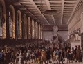 Custom House, the Long Room from Ackermanns Microcosm of London - & Pugin, A.C. Rowlandson, T.