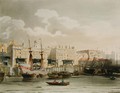 Custom House from the River Thames, from Ackermanns Microcosm of London, engraved by John Bluck fl.1791-1819, 1808 - & Pugin, A.C. Rowlandson, T.
