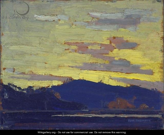 Yellow Sunset - Tom Thomson