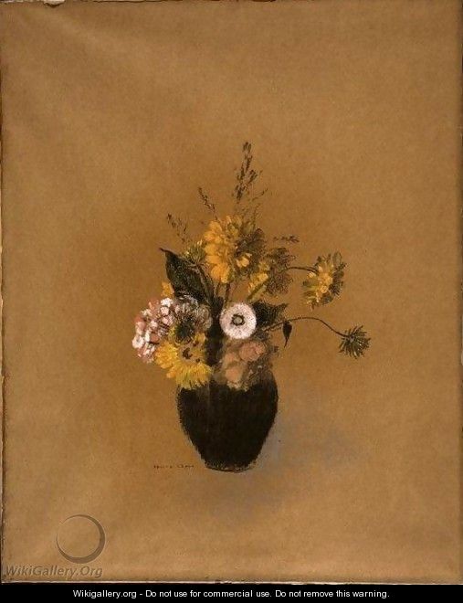 Vase with Flowers - Odilon Redon