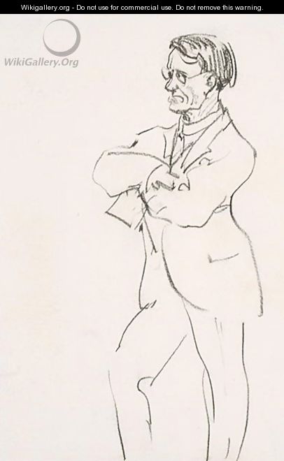Portrait of Challener, Standing - Arthur Lismer