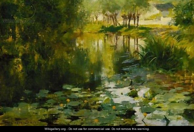 The Lily Pond - Willard Leroy Metcalf