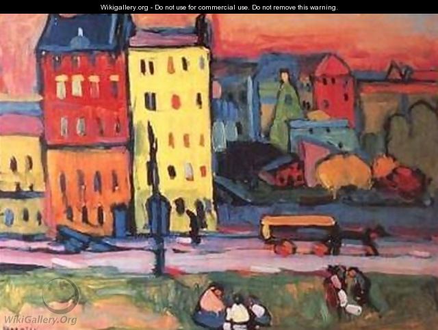 Houses in Munich - Wassily Kandinsky