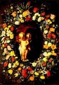Madonna and Child Wreathed with Flowers - Jacob Jordaens