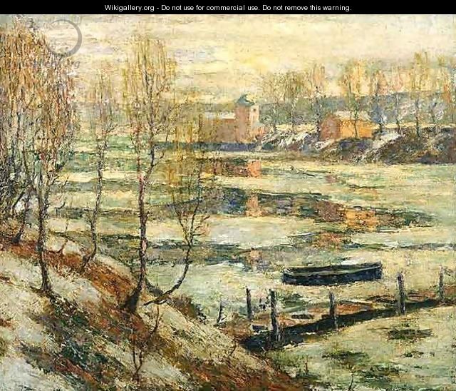 Ice in the River - Ernest Lawson