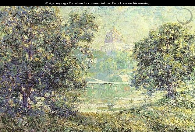 Central Park and Temple Beth El - Ernest Lawson