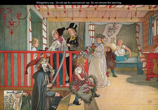 Nameday at the Storage House - Carl Larsson