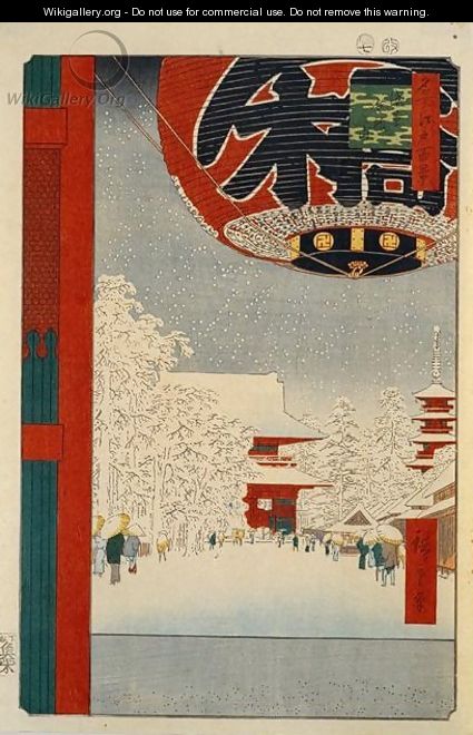 Kinryusan Temple at Asakusa - Utagawa or Ando Hiroshige