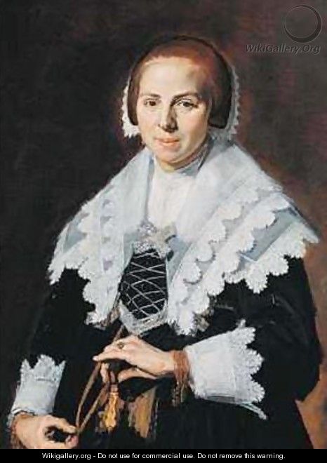 Portrait of a Woman with a Fan - Frans Hals