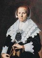 Portrait of a Woman with a Fan - Frans Hals