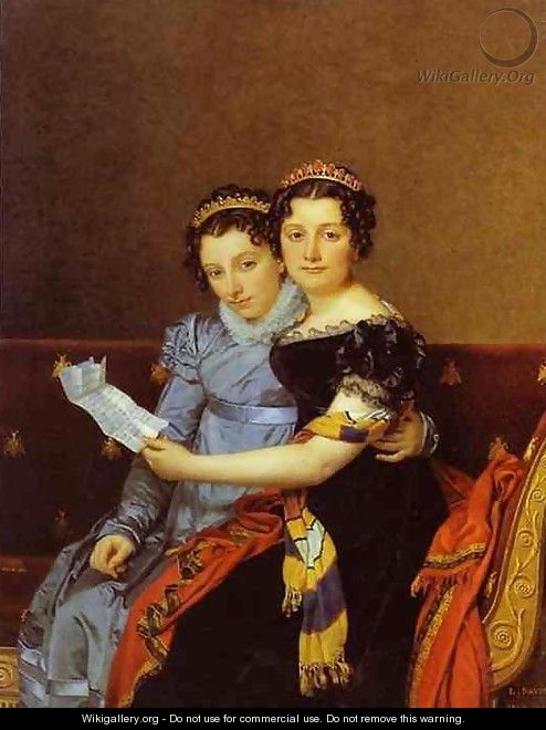 Portrait of Charlotte and Zenaide Bonaparte - Jacques Louis David