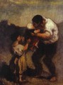 The Kiss - Honoré Daumier