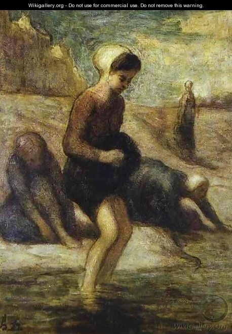 On the Shore - Honoré Daumier