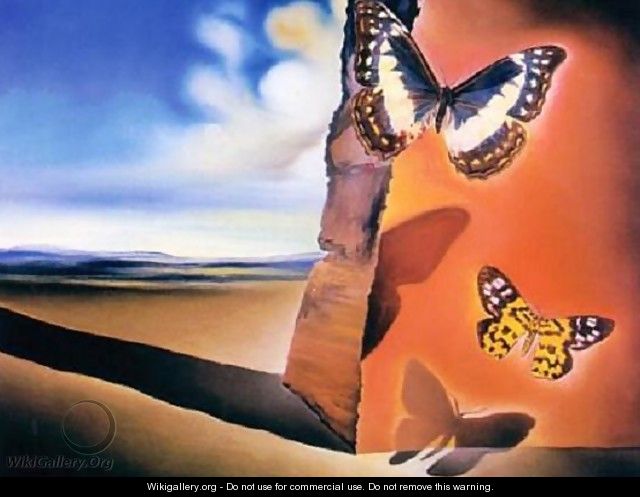 Landscape with Butterflies - Salvador Dali