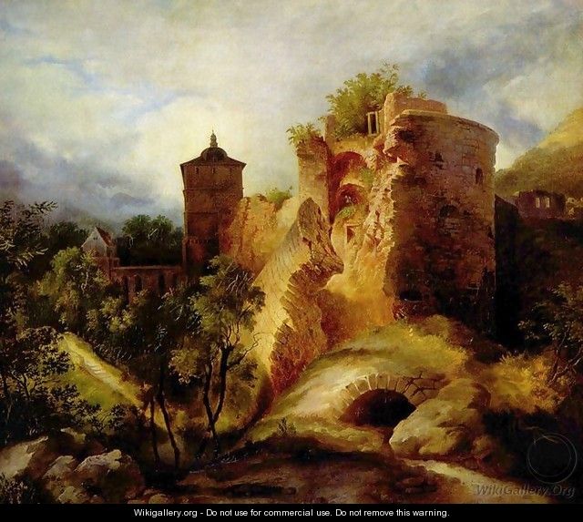 The Ruined Tower of Heidelberg Castle - Karl Blechen