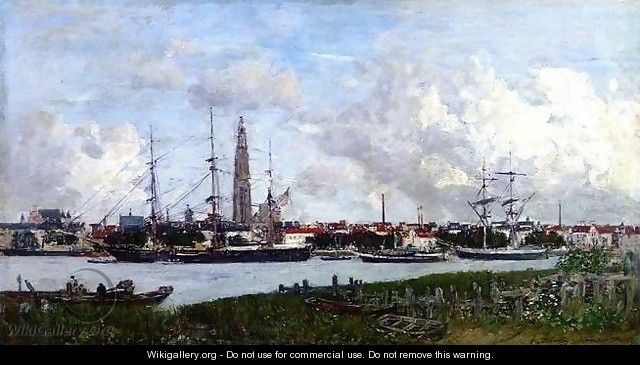 The Port of Antwerp - Eugène Boudin