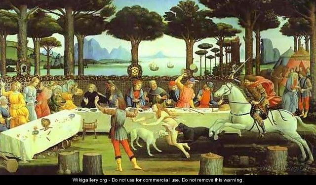 The Banquet in the Pine Forest - Sandro Botticelli (Alessandro Filipepi)