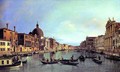 Venice, the Upper Reaches of the Grand Canal with S. Simeone Piccolo - (Giovanni Antonio Canal) Canaletto